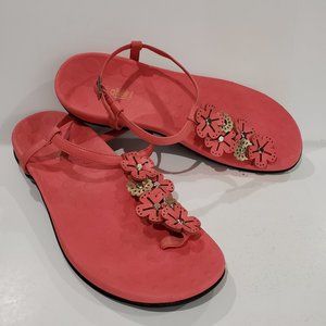 Orthaheel Pink Sandals w/Metallic Details Sz 9